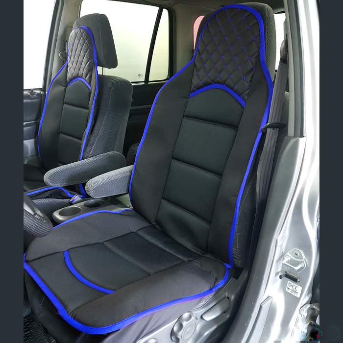 Blue shop seat covers